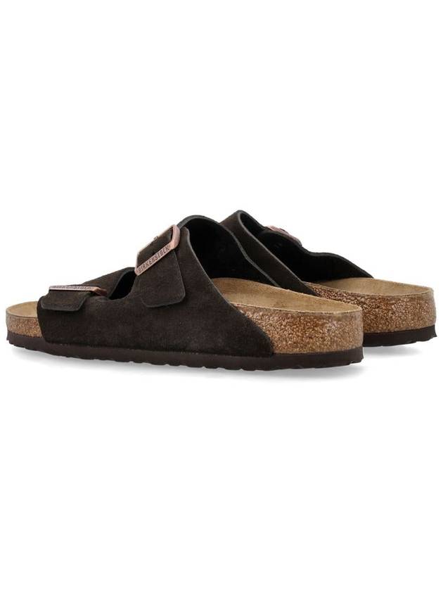 Arizona Suede Slider Slippers Dark Brown - BIRKENSTOCK - BALAAN 5