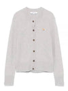 Baby Fox Patch Wool Cardigan Grey - MAISON KITSUNE - BALAAN 2