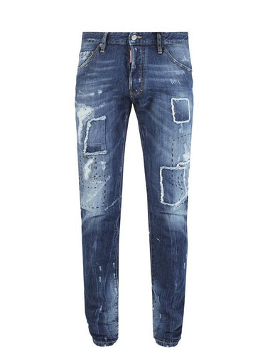 Men's Multipatch Stitch Point Cool Guy Jeans Blue - DSQUARED2 - BALAAN 1