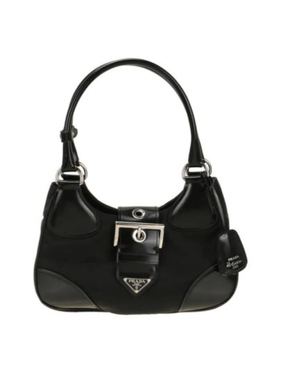 Re-Nylon Leather Shoulder Bag Black - PRADA - BALAAN 2