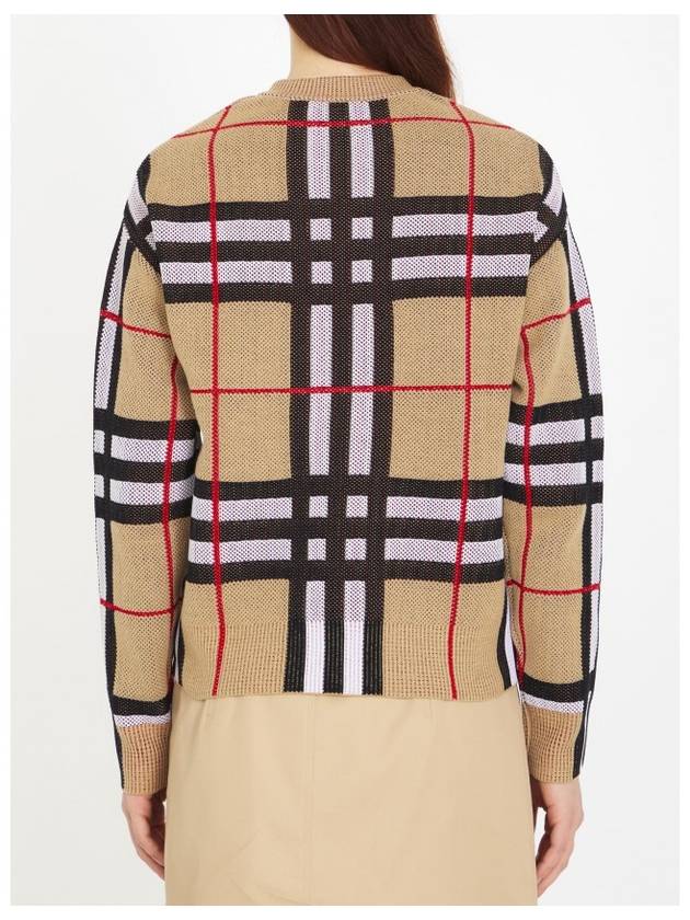 Vintage Check Crew Neck Knit Top Archive Beige - BURBERRY - BALAAN 4