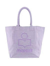 Yenky Logo Washed Cotton Tote Bag Lilac - ISABEL MARANT - BALAAN 5