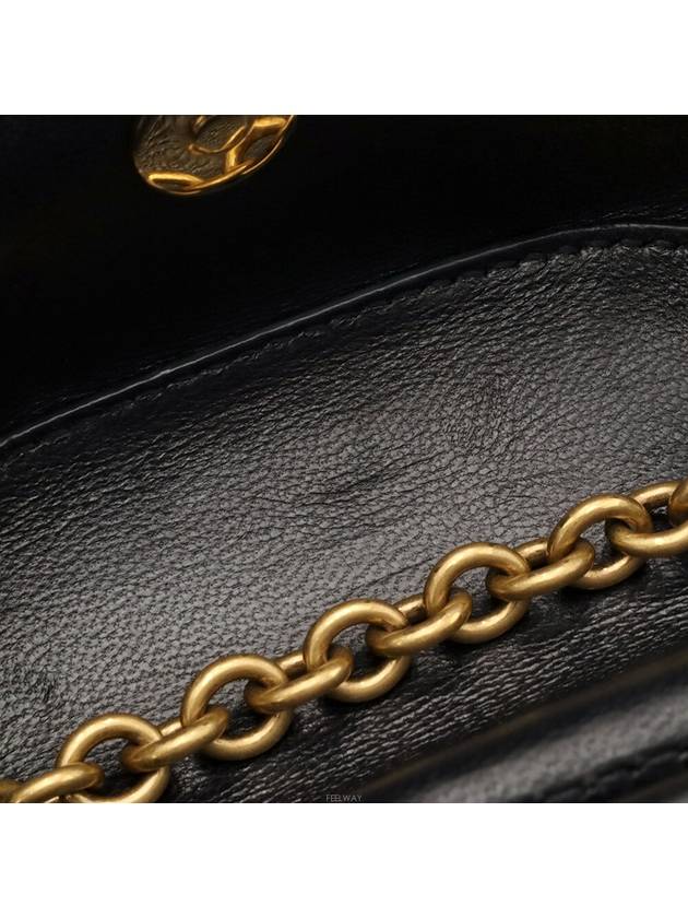 Black lambskin micro box gold chain mini cross bag 766793 - SAINT LAURENT - BALAAN 9