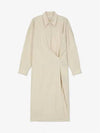 Straight Collar Twisted Long Dress Cream - LEMAIRE - BALAAN 2