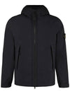 Primaloft Insulation Soft Shell-R Hooded Jacket Navy - STONE ISLAND - BALAAN 1