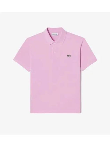 Men s French Regular Fit Basic Short Sleeve Polo Pink - LACOSTE - BALAAN 1