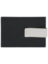 Saffiano Triangular Logo Card Wallet Black - PRADA - BALAAN 4