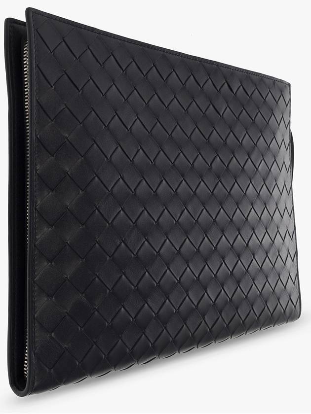 Bottega Veneta ‘Classic Intrecciato Medium’ Document Case, Men's, Navy Blue - BOTTEGA VENETA - BALAAN 4