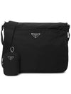 Triangle Logo Re-Nylon Pocket Cross Bag Black - PRADA - BALAAN 2