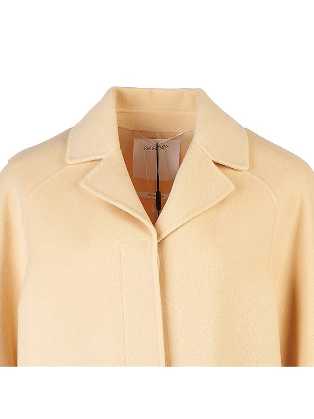 Sportmax V-Neck Short Single Coat Beige - MAX MARA - BALAAN 5