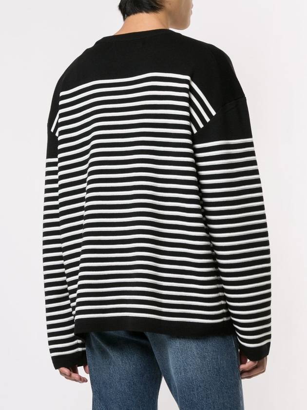 Striped Overfit Knit Top Black - JUUN.J - BALAAN 4