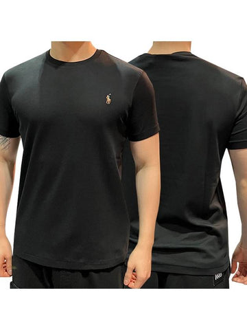 Polo Ralph Lauren Color Pony Logo Custom Slim Fit Short Sleeve TShirt Black 710740727 001 - POLO RALPH LAUREN - BALAAN 1