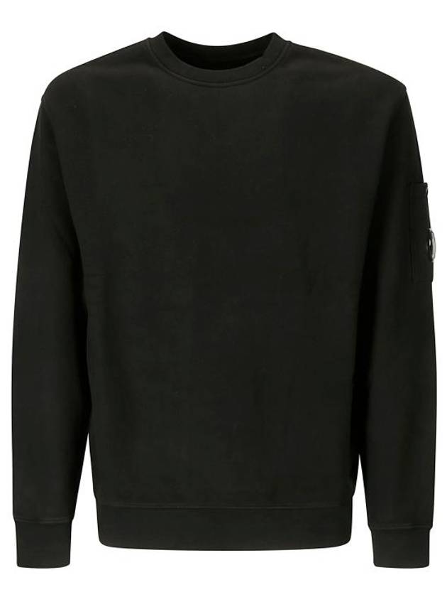 Emerized Diagonal Fleece Lens Sweatshirt Black - CP COMPANY - BALAAN 1