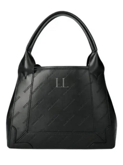 Navy XS Embossed Logo Tote Bag Black - BALENCIAGA - BALAAN 2