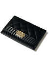 Boy Caviar Card Holder Black Champagne Gold A84431 Classic - CHANEL - BALAAN 4