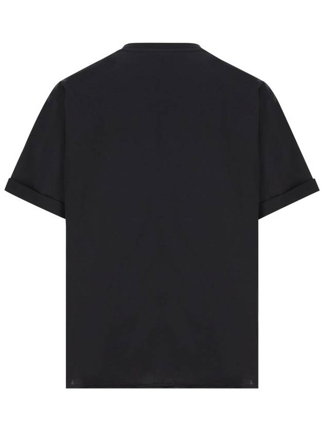 Rive Gauche Short Sleeve T-Shirt Black - SAINT LAURENT - BALAAN 3