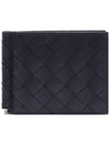 Intrecciato Bill Clip Card Wallet Navy - BOTTEGA VENETA - BALAAN 1