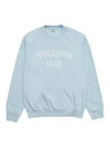 Wellness Club Flock Crew Neck Cotton Sweatshirt Baby Blue - SPORTY & RICH - BALAAN 2