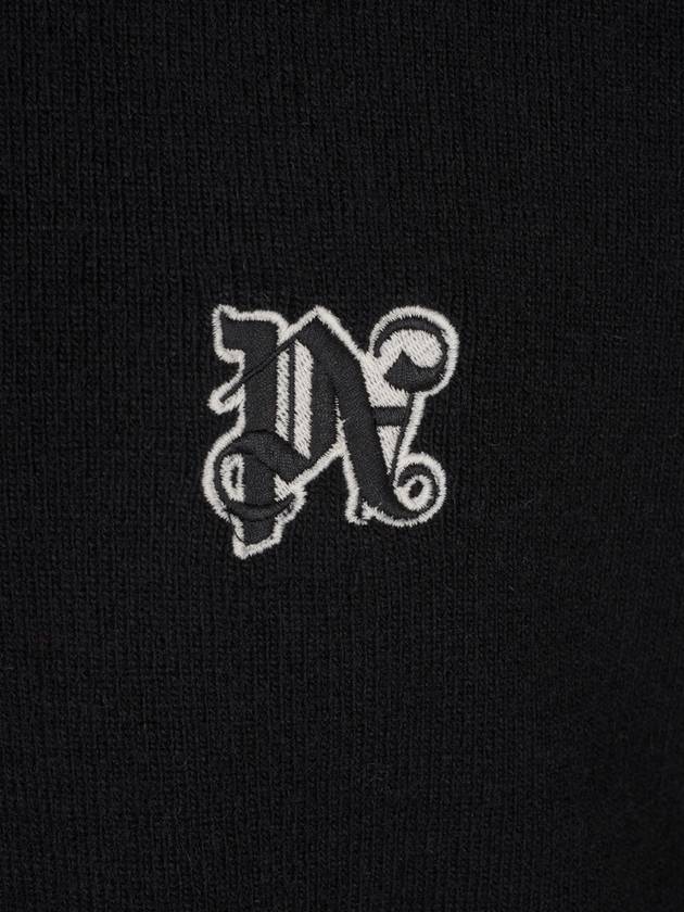 Palm Angels Monogram Track Sweatshirt Black - PALM ANGELS - BALAAN 4