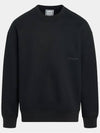 Women's Leather Patch Sweatshirt Black - WOOYOUNGMI - BALAAN 3