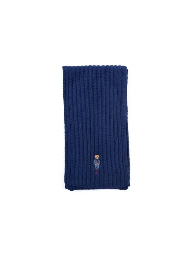 Bear Logo Muffler Blue - POLO RALPH LAUREN - BALAAN 2