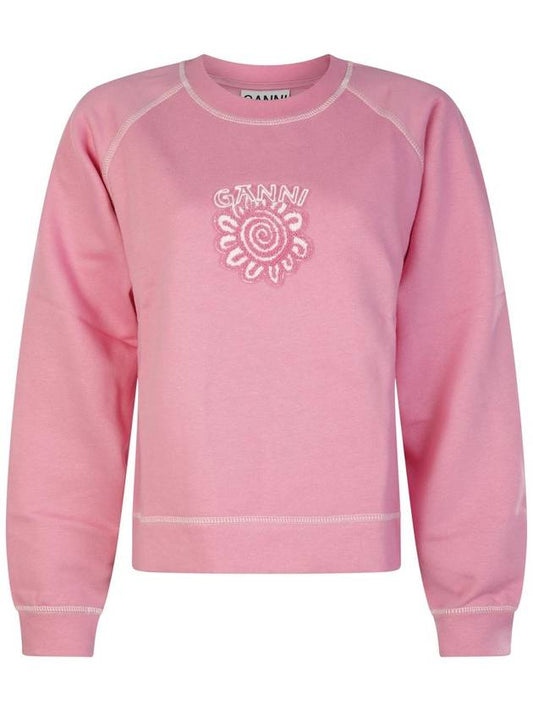 Pink Cotton Sweatshirt T3540892 B0560956183 - GANNI - BALAAN.