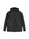 Men's Aggressive Gomato Zip Up Hoodie Black - STONE ISLAND - BALAAN 1