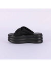 GG Platform Padded Nylon Slide Sandals Black - GUCCI - BALAAN 4