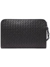 Intrecciato Documents Zipper Clutch Bag Gray - BOTTEGA VENETA - BALAAN 5