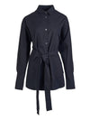 Condell belted shirt CONDELL SNW1095 DARKEST NAVY - STUDIO NICHOLSON - BALAAN 1