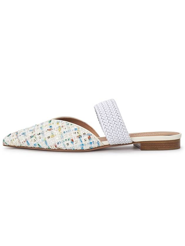 Marlon Sulzer MAISIE FLAT 70 MILK WHITE Women s Mule Sandals - MALONE SOULIERS - BALAAN 3