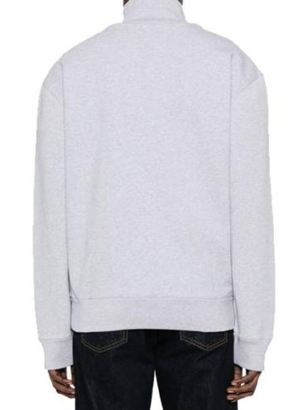 Fox Head Patch Half Zipper Sweatshirt Light Grey Melange - MAISON KITSUNE - BALAAN 4