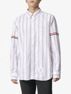 Stripe Oxford Armband Long Sleeve Shirt - THOM BROWNE - BALAAN 2