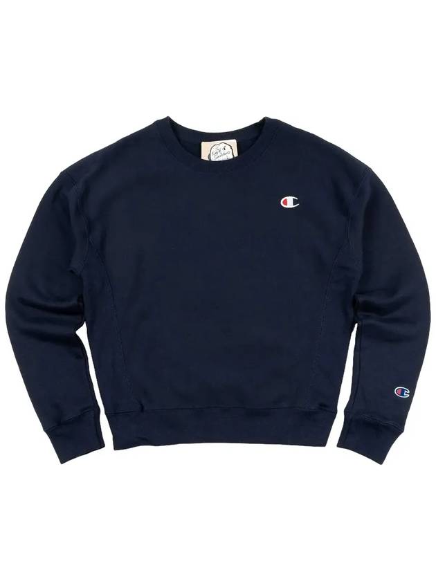 Reverse Weave Crew Neck Sweatshirt Navy - CHAMPION - BALAAN 4