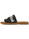 Woody Logo Flat Mule Slippers Black - CHLOE - BALAAN 5