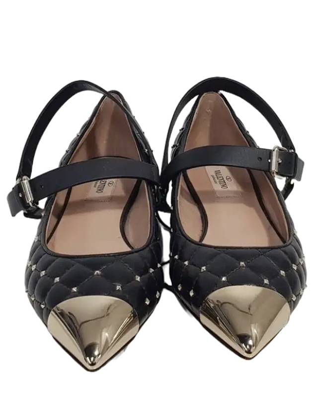 Rockstud Flats Black - VALENTINO - BALAAN 4