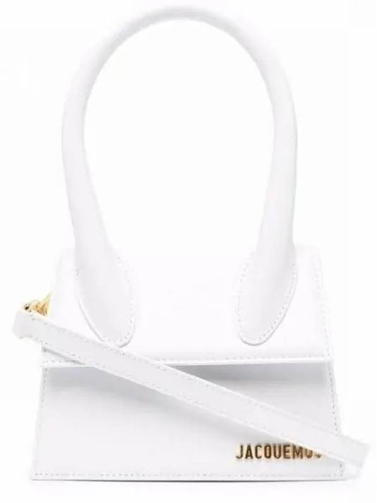 Le Chiquito Moyen Medium Leather Tote Bag White - JACQUEMUS - BALAAN 2