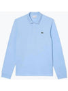 Long Sleeve Cotton Polo Shirt Green - LACOSTE - BALAAN 2