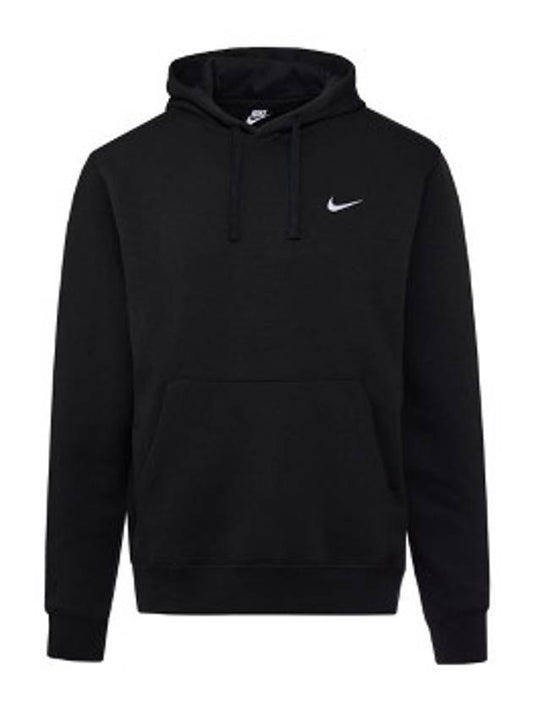 Swoosh Club Fleece Hoodie Black - NIKE - BALAAN 1