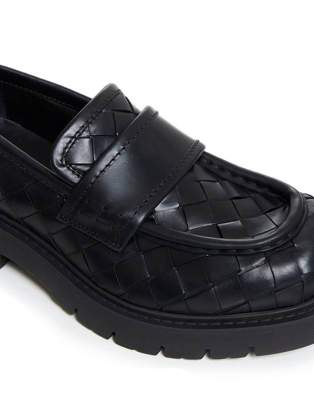 Haddock Leather Loafers Black - BOTTEGA VENETA - BALAAN 5