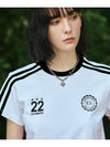 5 22-day delivery _SOCCER FOOTBALL DOUBLE TAPE SHORT SLEEVE T_WHITE BLACK - THE GREEN LAB - BALAAN 6