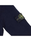 Logo Patch Crew Neck Wool Knit Top Navy - STONE ISLAND - BALAAN 6