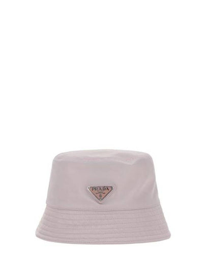 Re-Nylon Triangle Logo Bucket Hat Alabaster Pink - PRADA - BALAAN 2