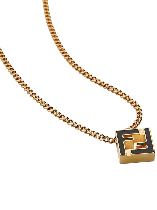 Forever FF Cube Pendant Necklace Black - FENDI - BALAAN 3