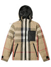 Reversible Check Nylon Jacket Padding Beige - BURBERRY - BALAAN 2