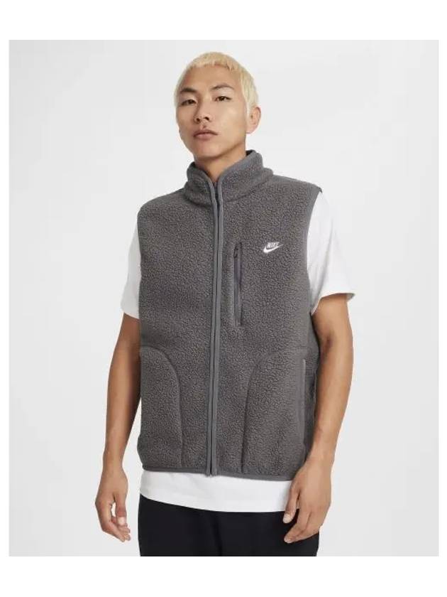 Club Winterized Vest M Iron Gray White FZ0895 068 - NIKE - BALAAN 2