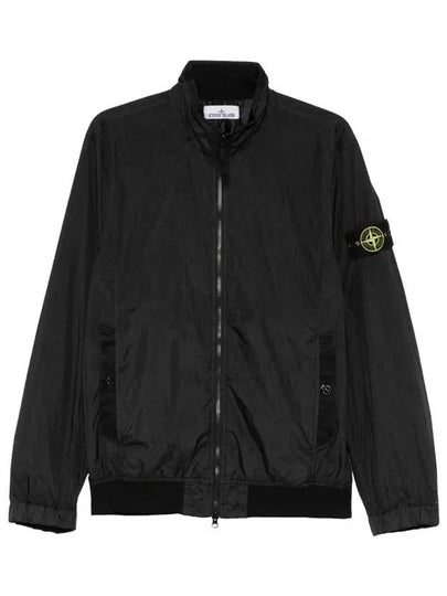 Crinkle Reps Wappen Bomber Jacket Black - STONE ISLAND - BALAAN 2