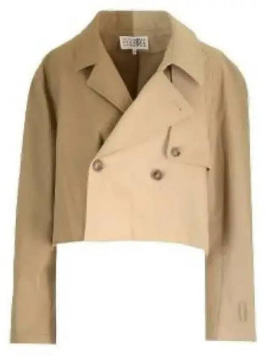 Short Trench Coat Mud Brown - MAISON MARGIELA - BALAAN 1