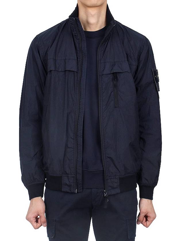 Garment Dyed Crinkle Reps R-Nylon Jacket Blue - STONE ISLAND - BALAAN 4