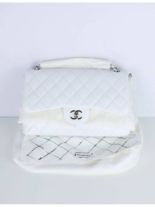 Classic Caviar White Jumbo Silver A28600 - CHANEL - BALAAN 10